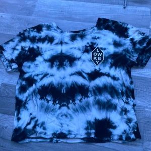black and white tie dye shirt
